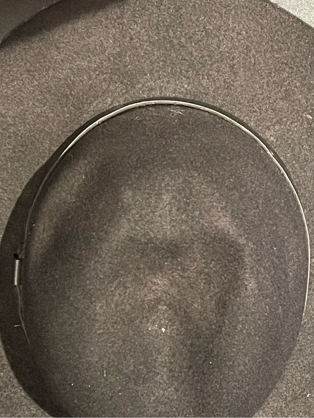 Black Felt Fedora with Size Tag L/58